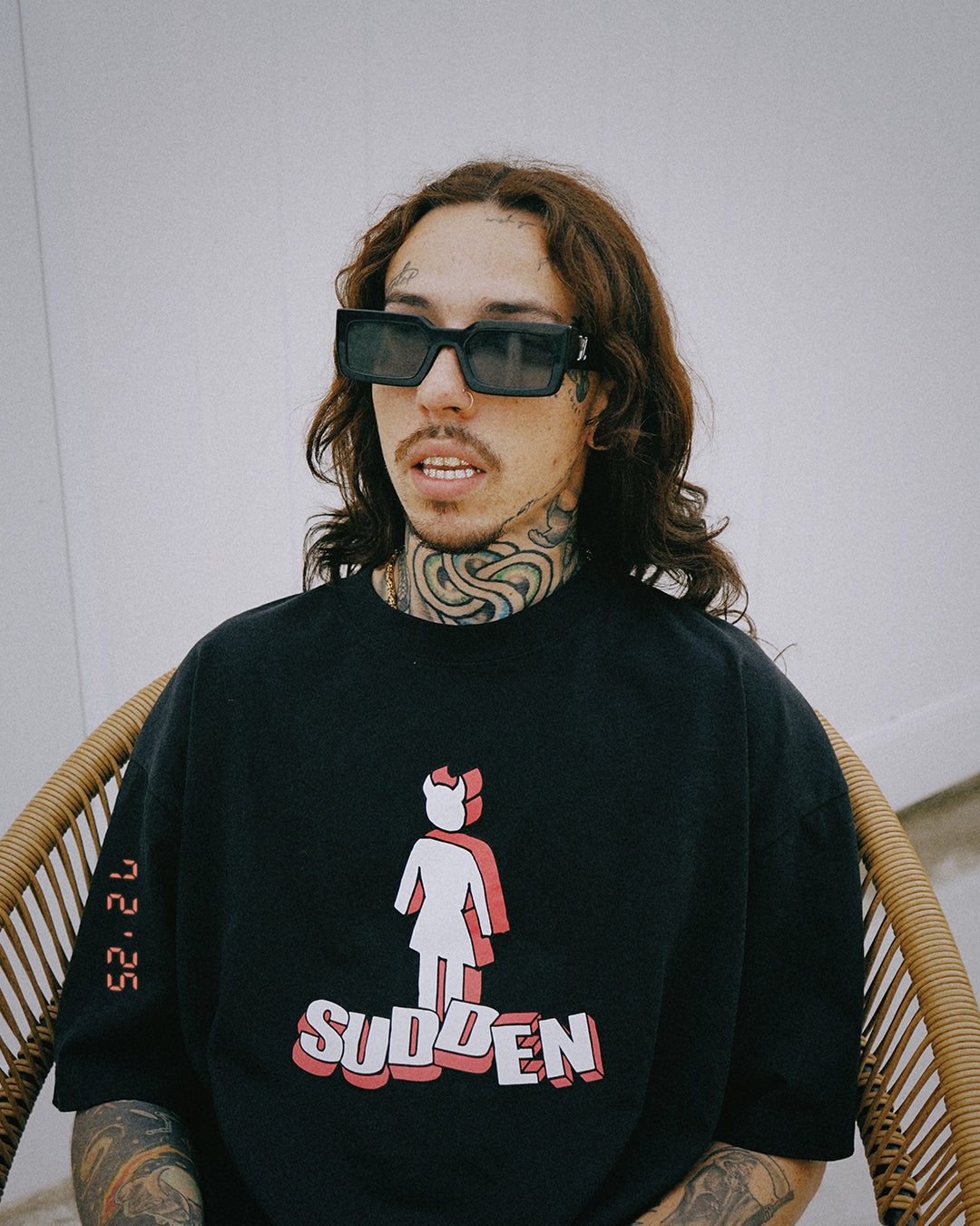 Lady Block Tee - Black