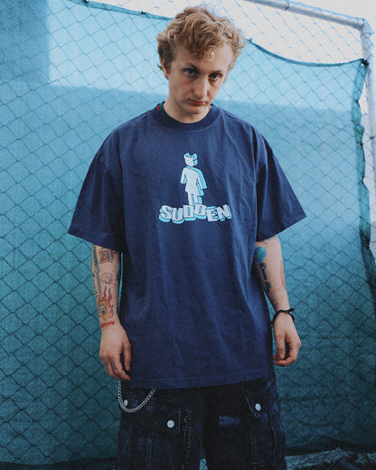 Lady Block Tee - Navy