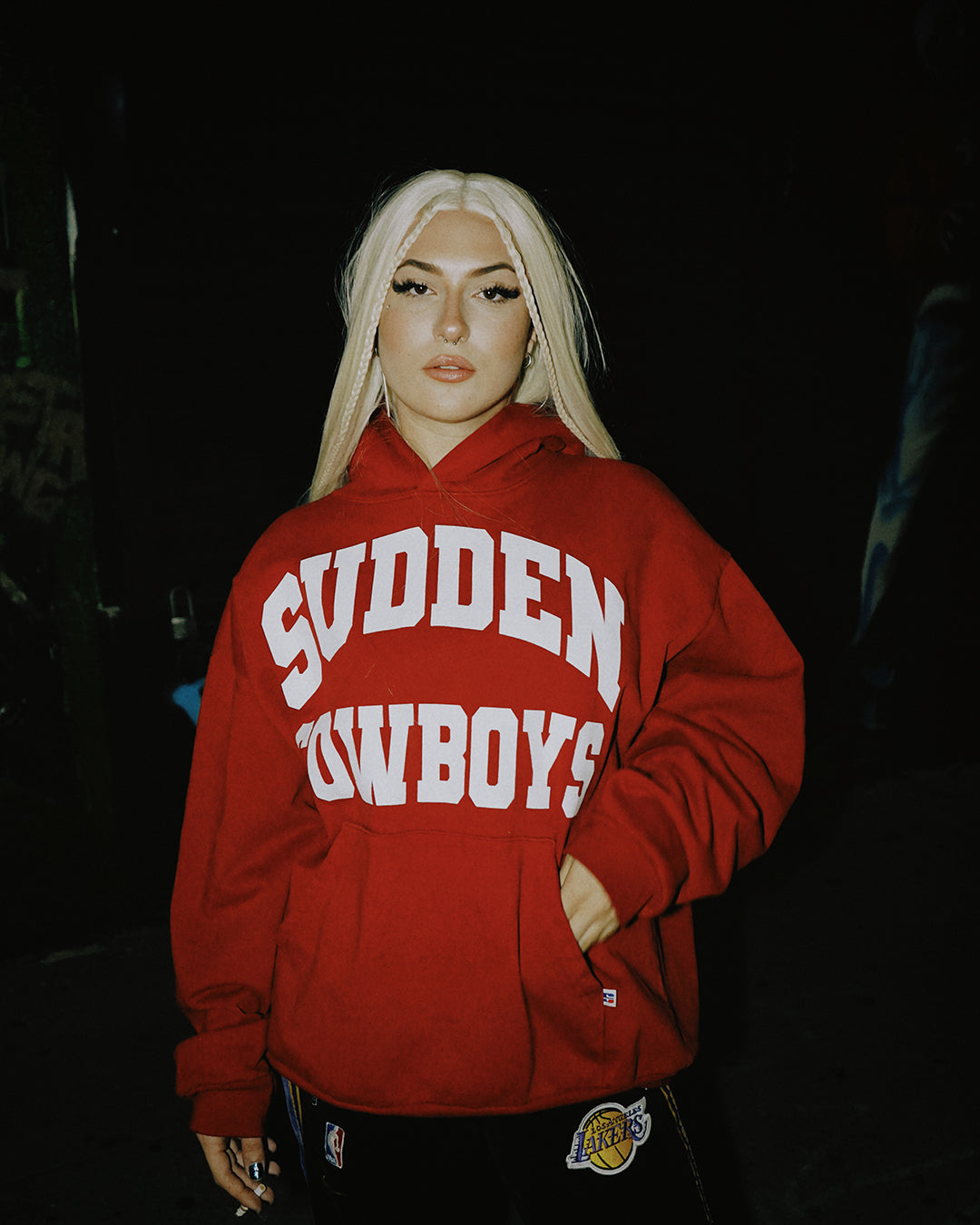 SUDDEN COWBOYS Hoodie - Brick Red